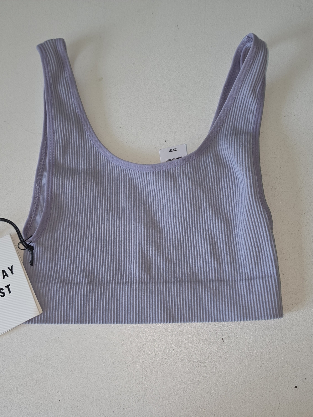 Aritzia Ribbed Lavender Sports Bra